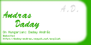 andras daday business card